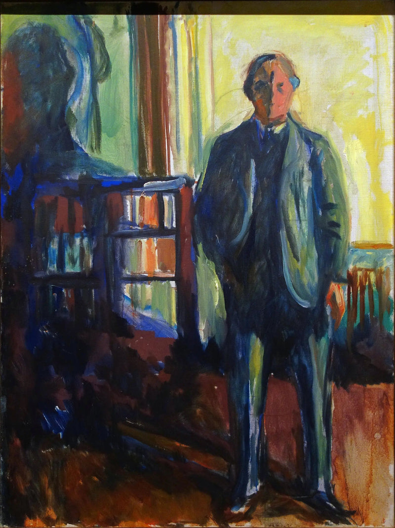 Selbstporträt mit der Hand in der Tasche - Edvard Munch
