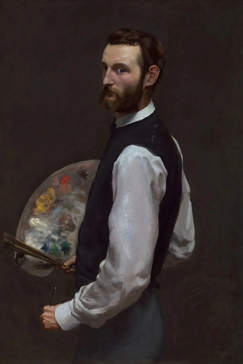 Selbstporträt mit Palette - Frédéric Bazille
