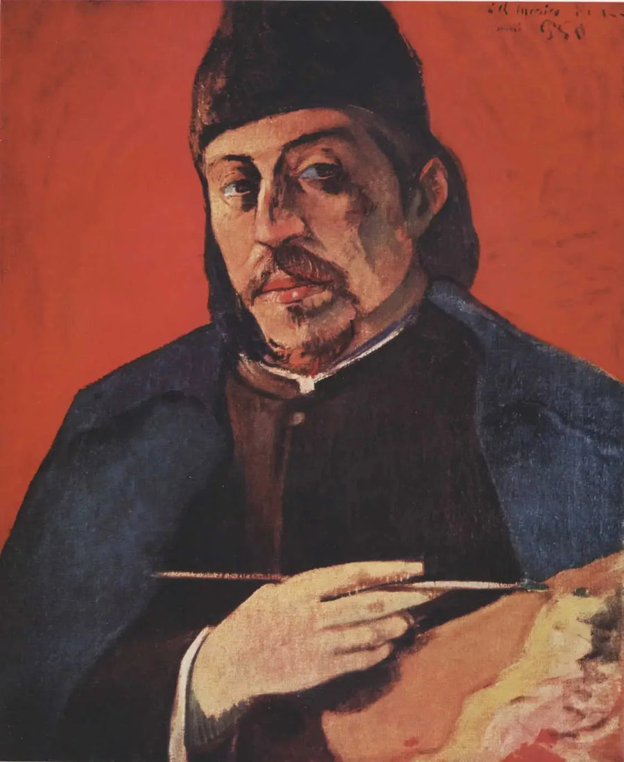 Selbstporträt mit Palette - Paul Gauguin