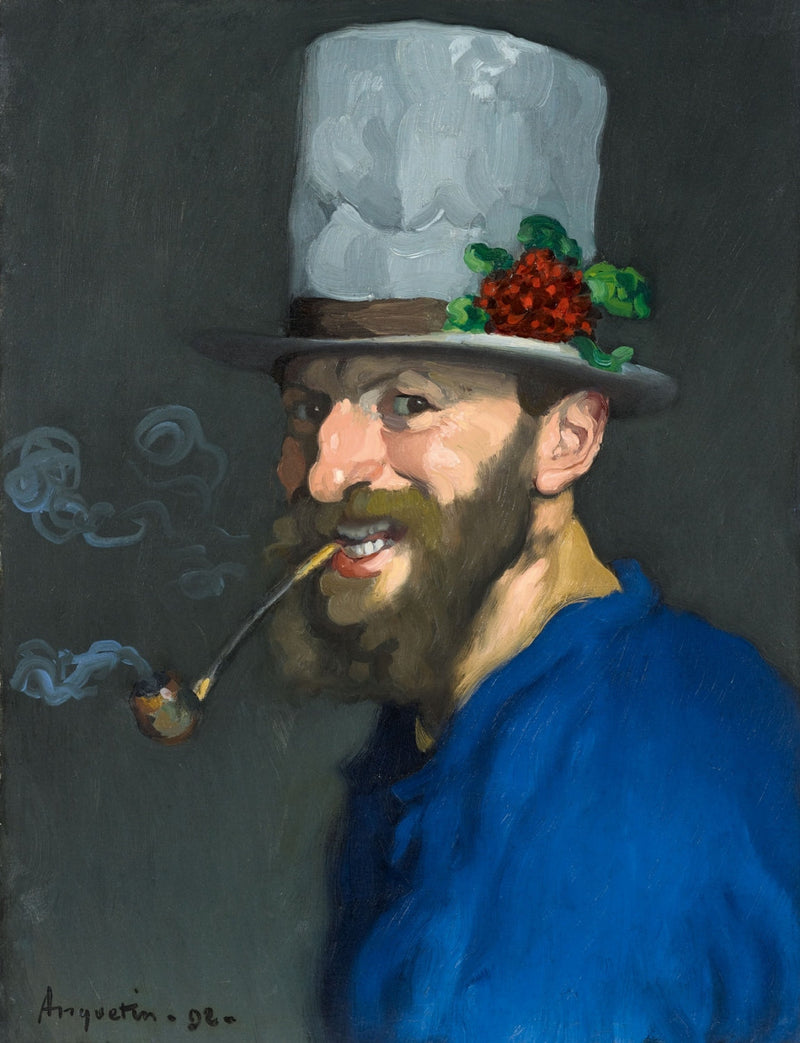 Selbstporträt mit Pfeife - Louis Anquetin