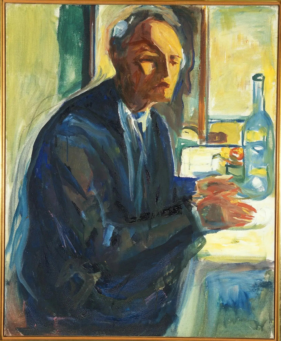 Selbstporträt am Hochzeitstisch - Edvard Munch
