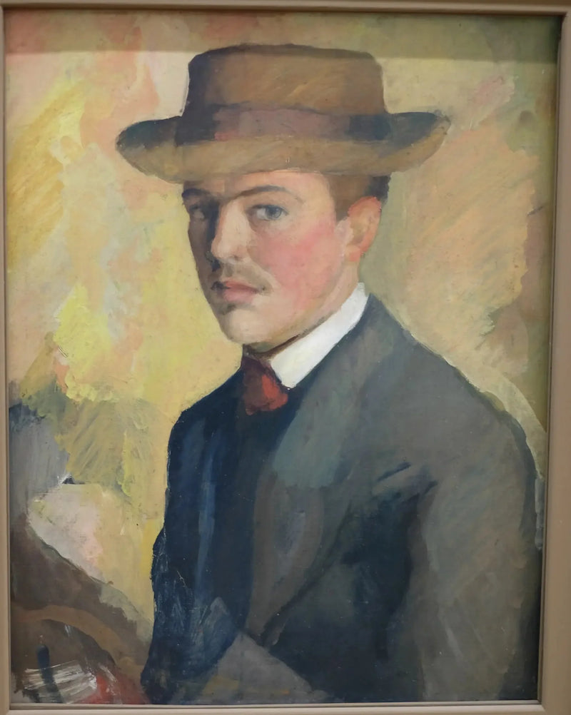 Selbstporträt mit Hut - August Macke