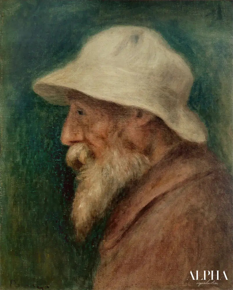 Autoportrait au chapeau blanc - Pierre-Auguste Renoir - Reproductions de tableaux et peintures haut de gamme