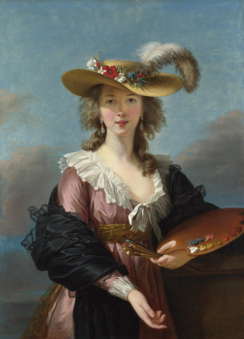 Selbstporträt mit Strohhut - Élisabeth Vigée Le Brun
