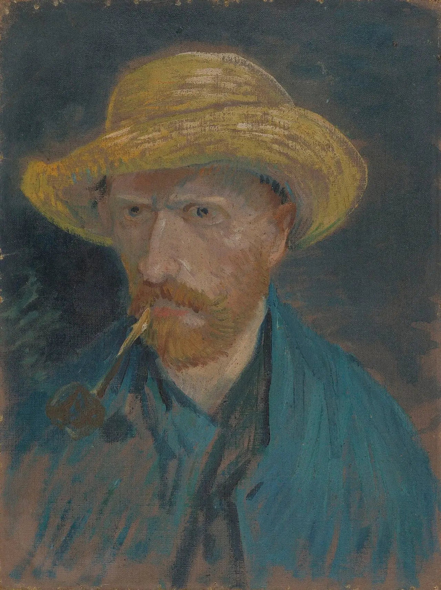 Selbstporträt mit Strohhut und Pfeife - Vincent van Gogh