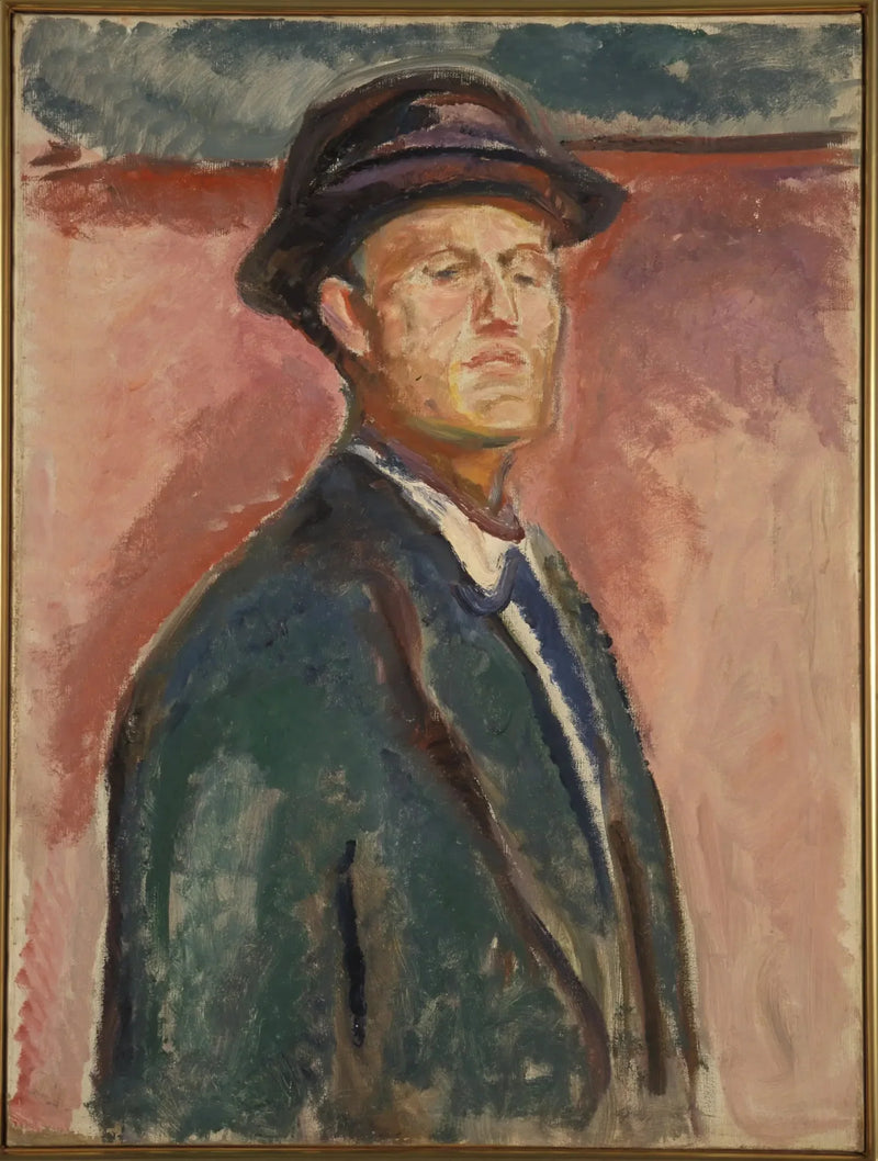 Selbstporträt mit Hut - Edvard Munch
