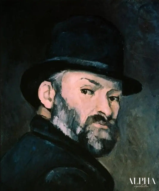 Autoportrait au chapeau melon - Paul Cézanne - Reproductions de tableaux et peintures haut de gamme