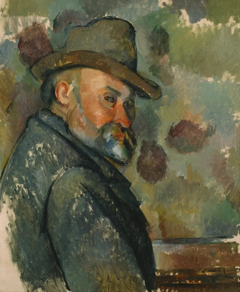 Selbstporträt mit Hut - Paul Cézanne