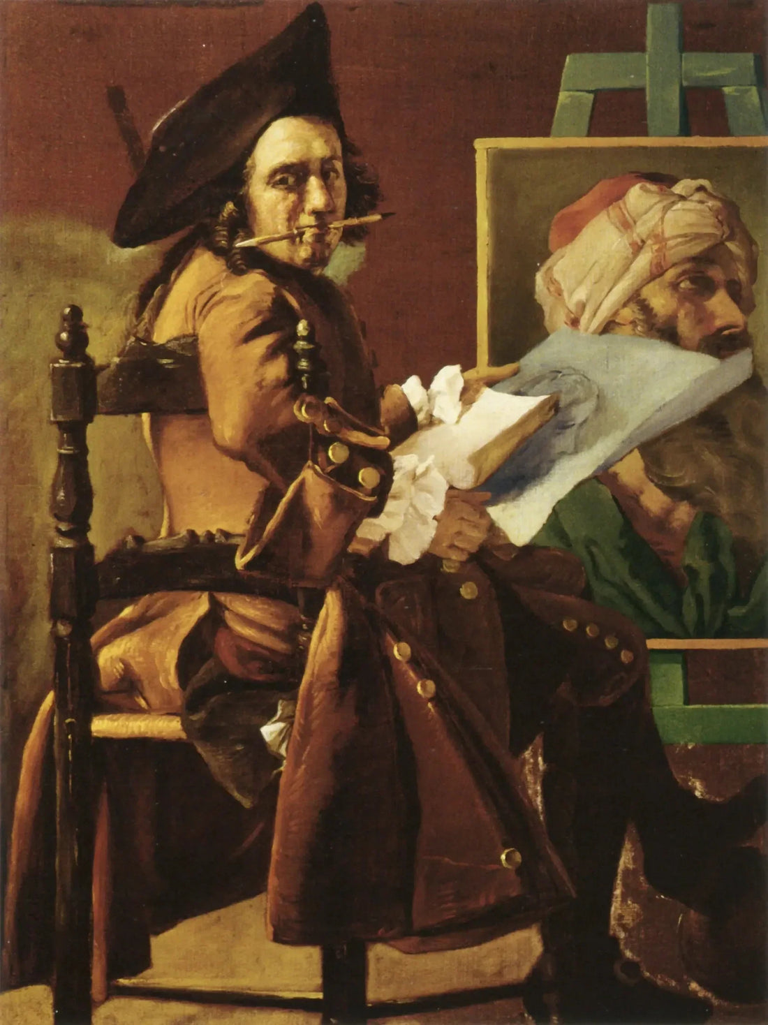 Selbstporträt am Staffelei - Pierre Subleyras