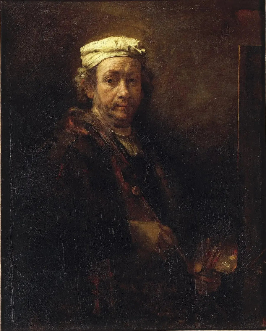 Selbstporträt am Malstock - Rembrandt