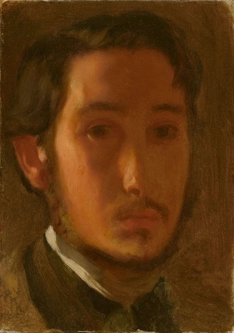 Selbstporträt mit weißem Kragen - Edgar Degas