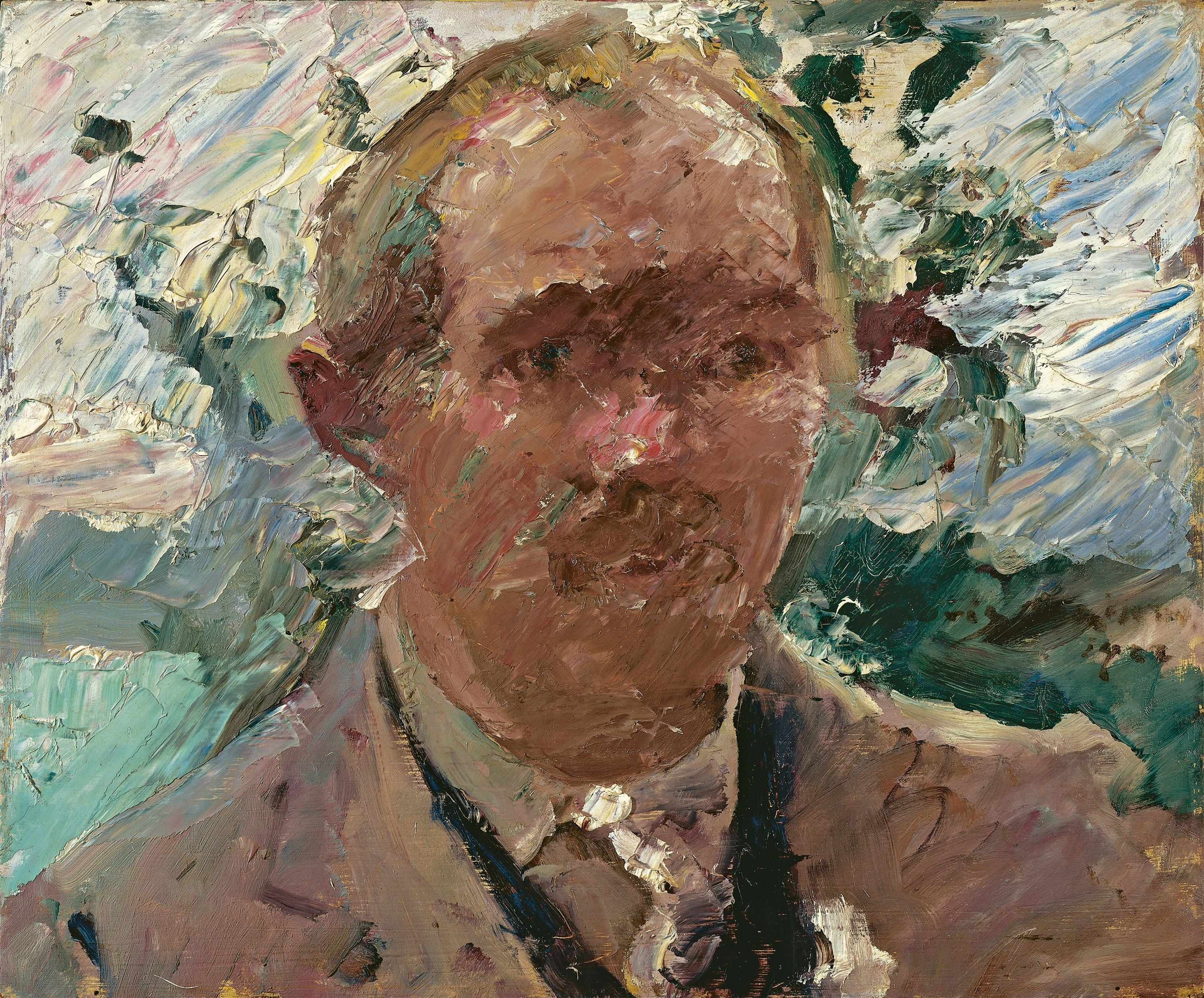 Autoportrait au Walchensee - Lovis Corinth image 1 reproduction artisanale de tableau