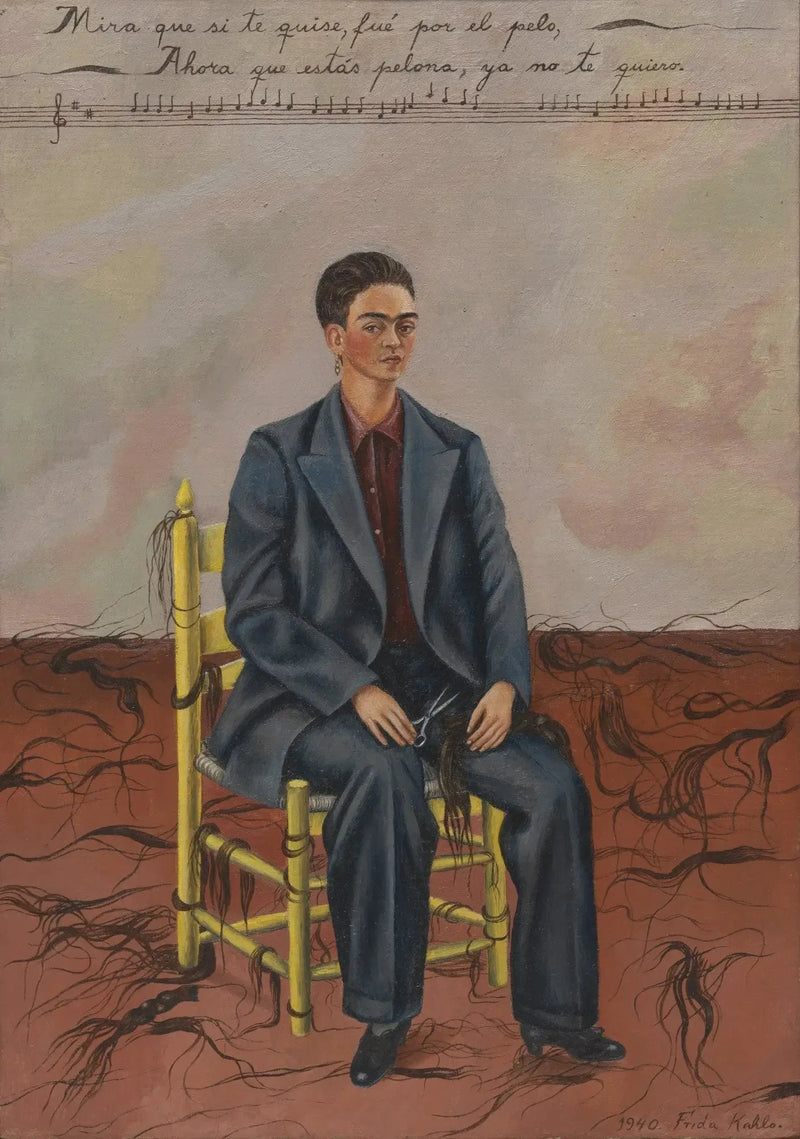 Selbstporträt mit kurzen Haaren - Frida Kahlo