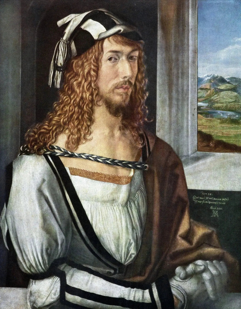 Selbstporträt mit Handschuhen - Albrecht Dürer