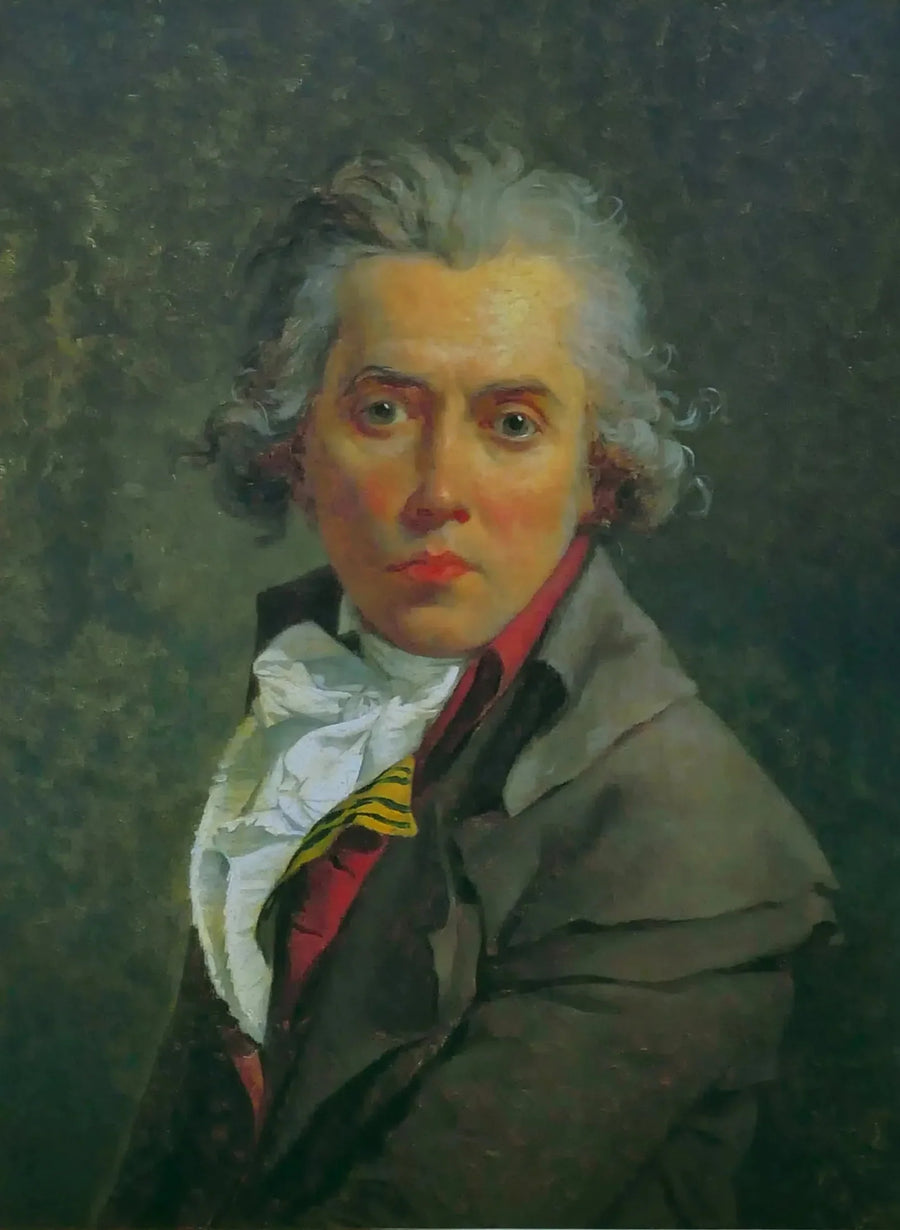 Selbstporträt mit drei Klammern - Jacques-Louis David