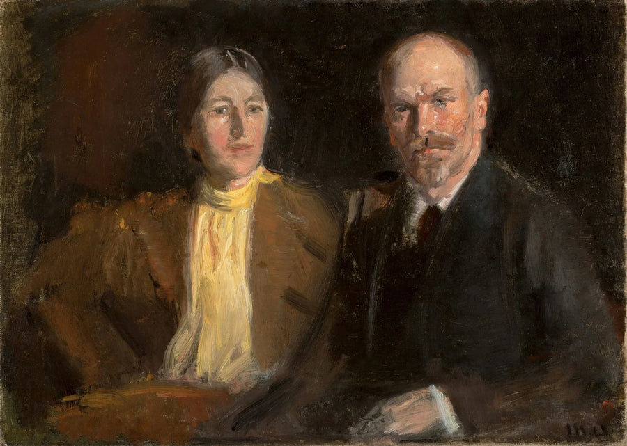 Selbstporträt mit Anna Ancher. - Michael Peter Ancher
