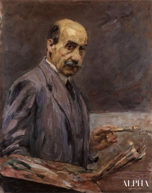 Autoportrait avec la palette vers la droite - Max Liebermann - Reproductions de tableaux et peintures haut de gamme