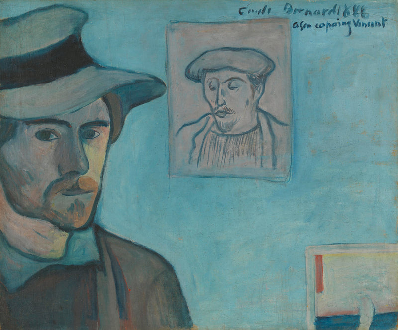 Selbstporträt mit dem Porträt von Gauguin - Émile Bernard