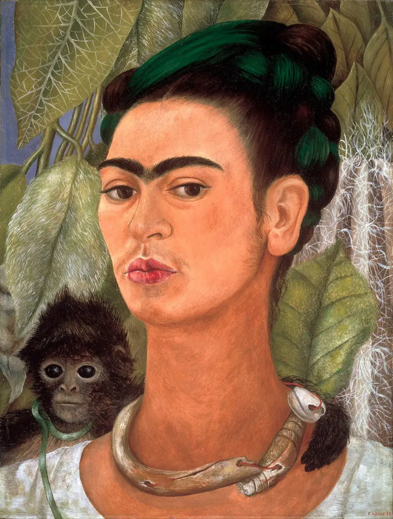 Selbstporträt mit einem Affen - Frida Kahlo