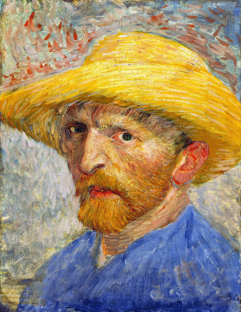 Selbstporträt mit Strohhut - Vincent van Gogh