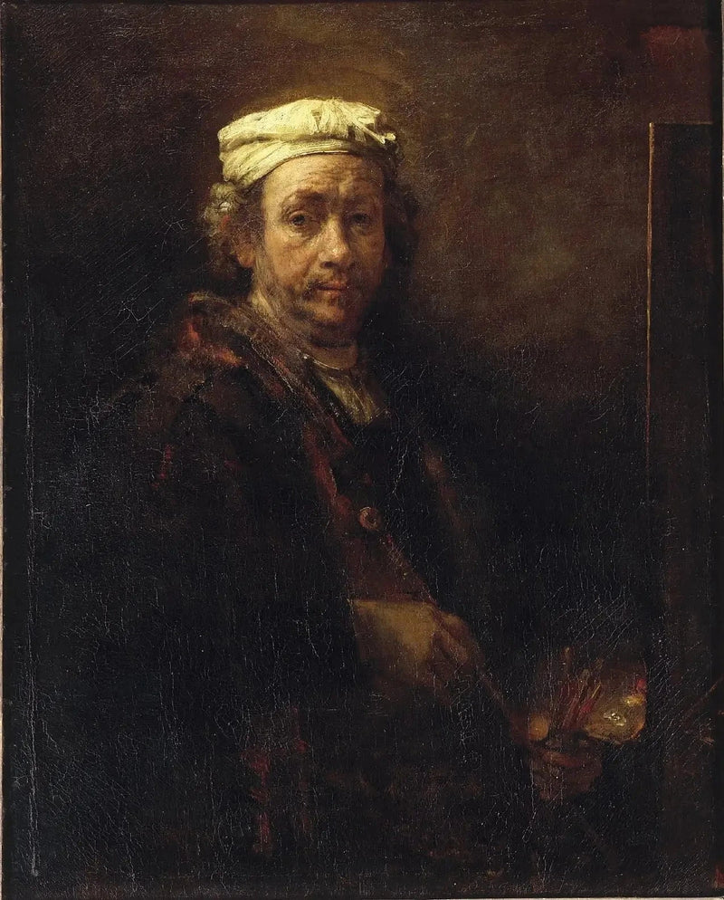 Selbstporträt am Malstock - Rembrandt