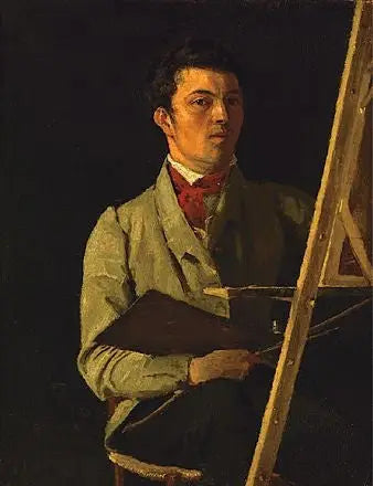 Selbstporträt, Corot an seinem Staffelei - Jean-Baptiste Camille Corot