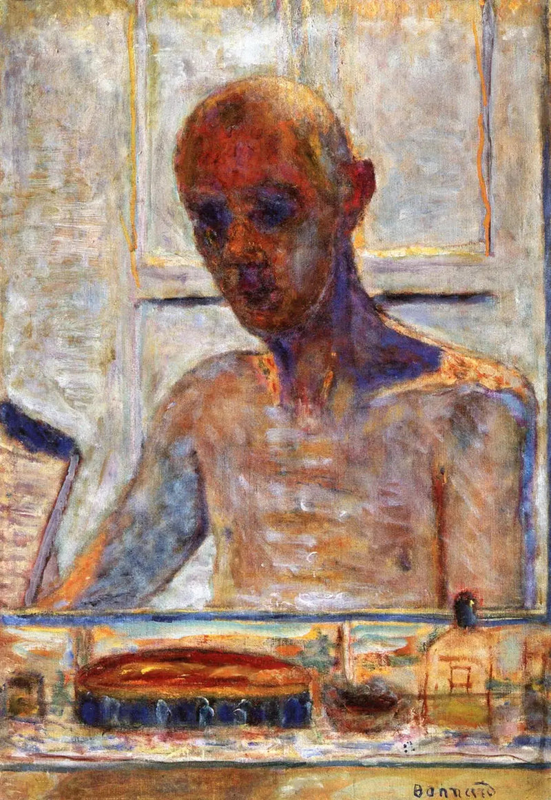 Selbstporträt im Spiegel der Toilette - Pierre Bonnard