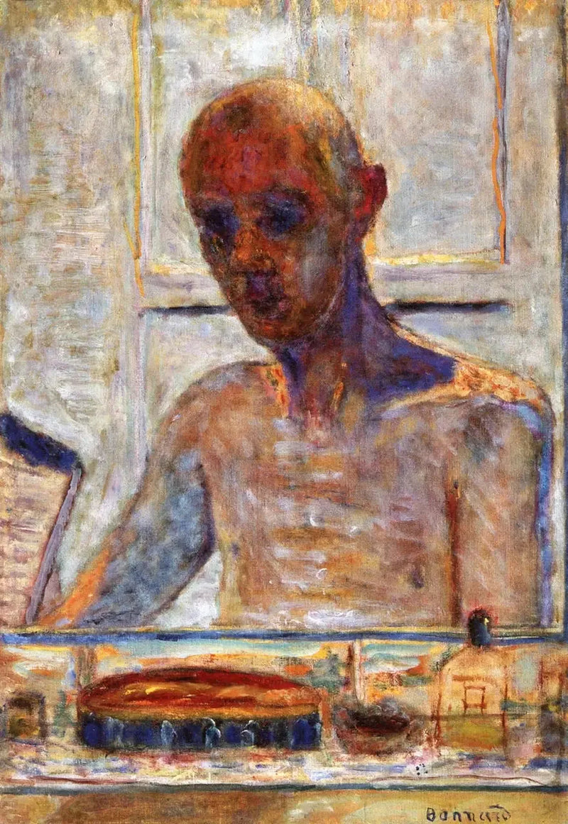 Selbstporträt im Spiegel der Toilette - Pierre Bonnard