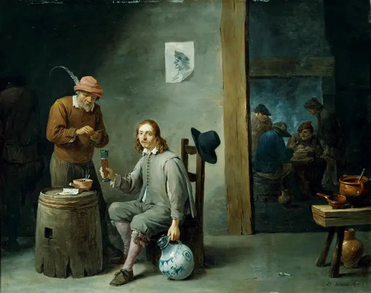 Selbstporträt in einem Kabarett - David Teniers der Jüngere