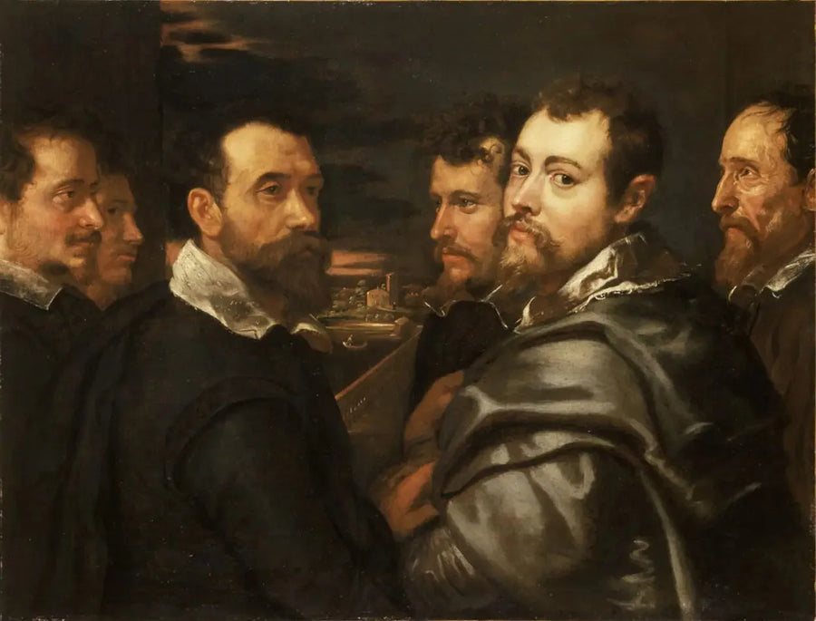 Selbstporträt im Freundeskreis von Mantua - Peter Paul Rubens