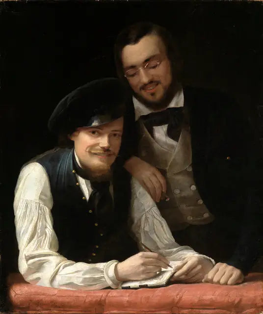 Selbstporträt des Künstlers mit seinem Bruder - Franz Xaver Winterhalter