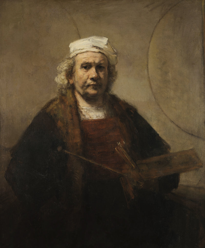 Selbstporträt mit zwei Kreisen - Rembrandt