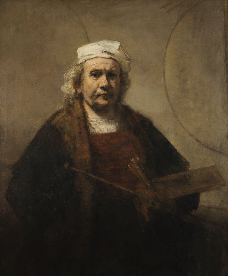 Selbstporträt mit zwei Kreisen - Rembrandt