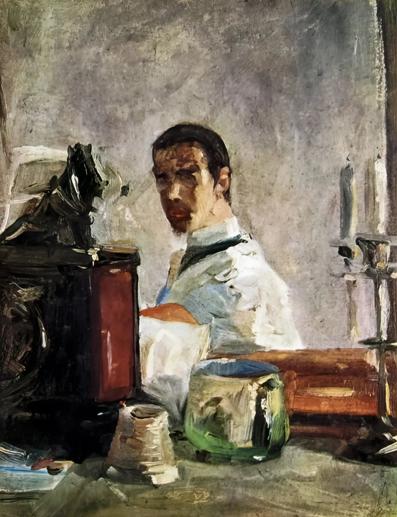 Selbstporträt vor einem Spiegel - Henri de Toulouse-Lautrec