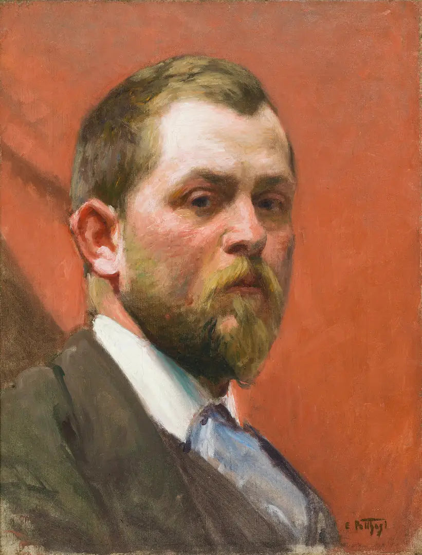 Autoportrait - Edward Henry Potthast image 1 reproduction de peinture à l’huile
