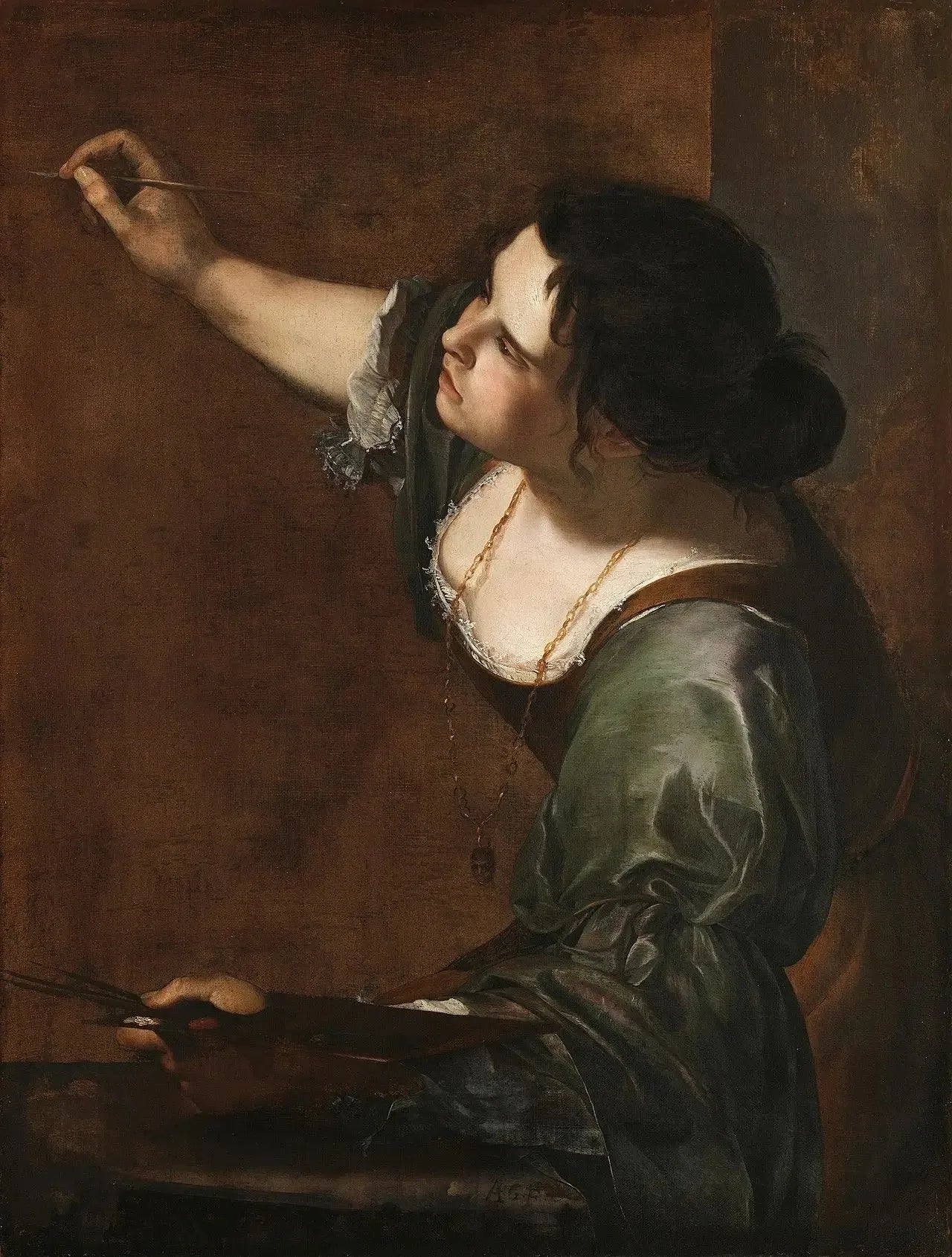 Autoportrait en allégorie de la peinture - Artemisia Gentileschi image 1 tableau peint à l’huile sur toile