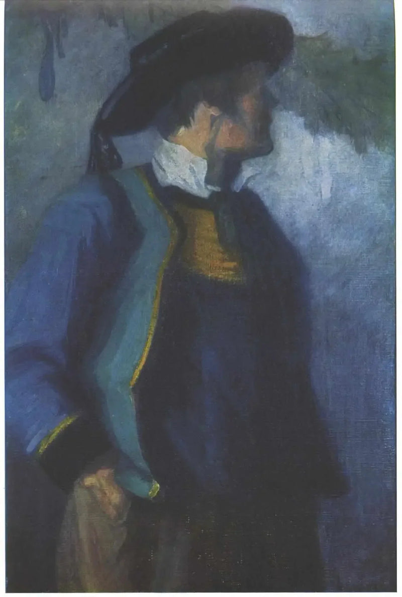 Selbstporträt in bretonischer Tracht - Franz Marc