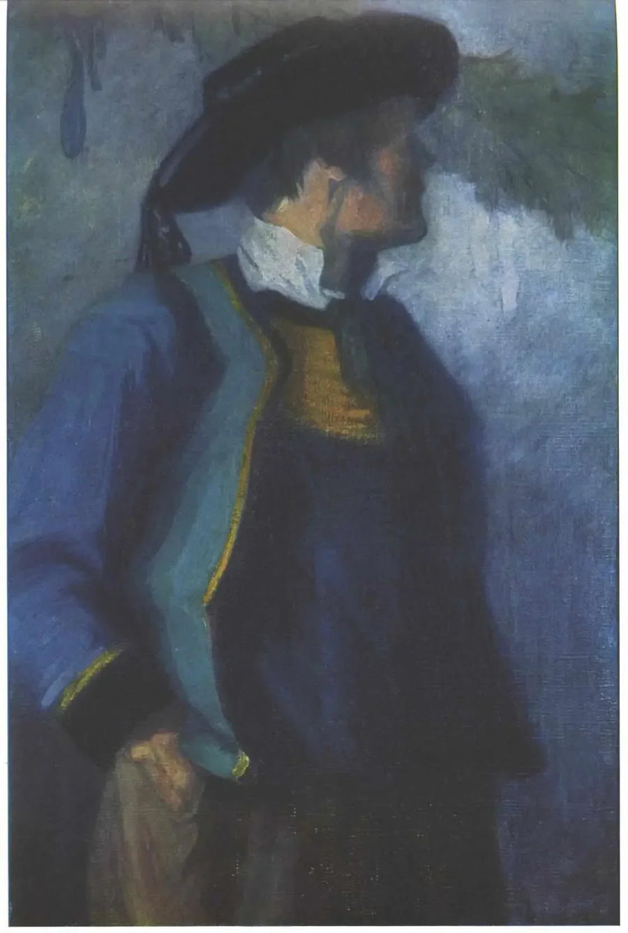 Selbstporträt in bretonischer Tracht - Franz Marc