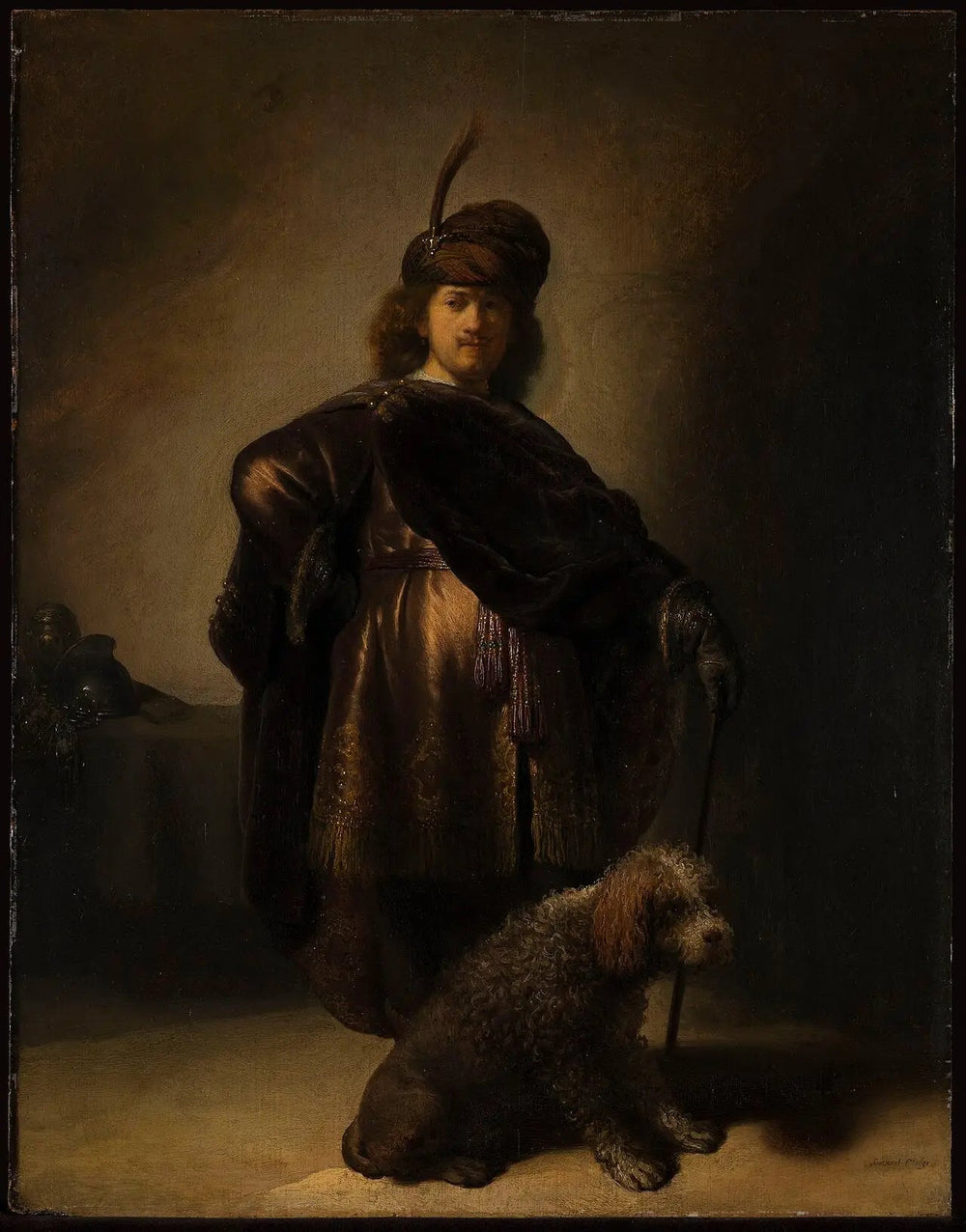 Autoportrait en habitudes orientales - Rembrandt image 1 tableau peint à l’huile sur toile