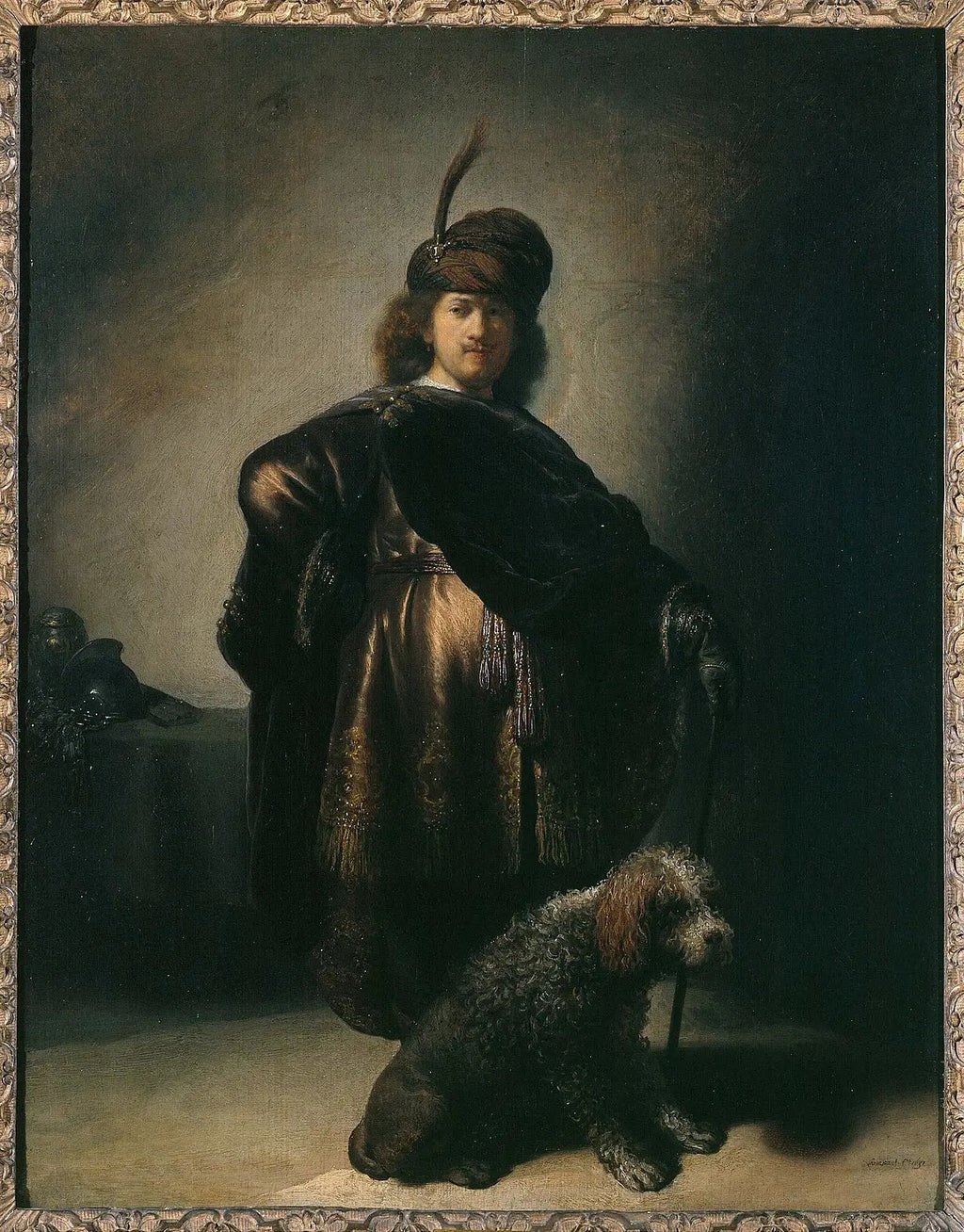 Autoportrait en habitudes orientales - Rembrandt image 2 reproduction artisanale de tableau