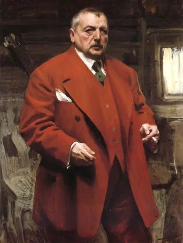 Selbstporträt in Rot - Anders Zorn