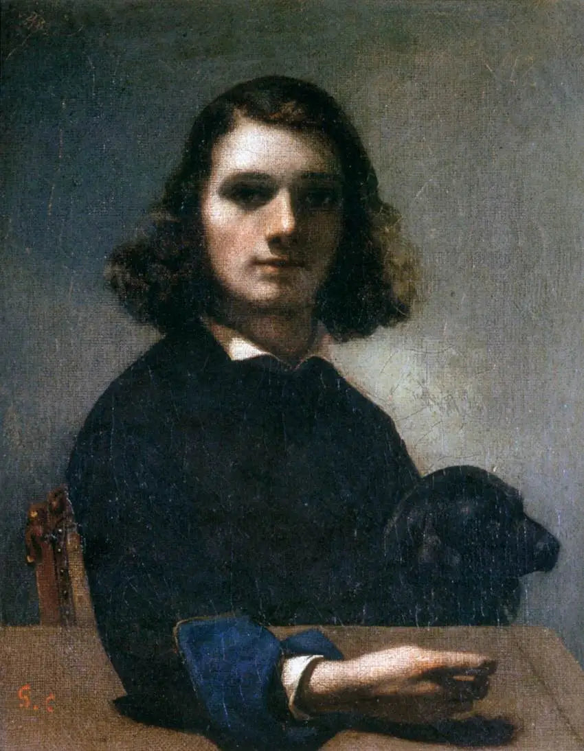 Autoportrait - Gustave Courbet image 1 reproduction artisanale de tableau