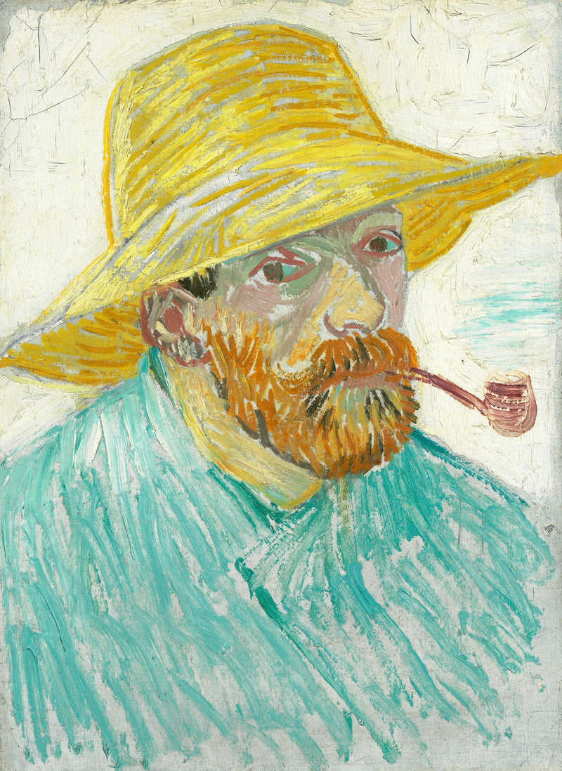 Selbstporträt mit Strohhut und Pfeife - Vincent van Gogh