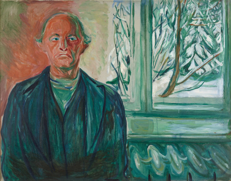 Selbstporträt am Fenster - Edvard Munch
