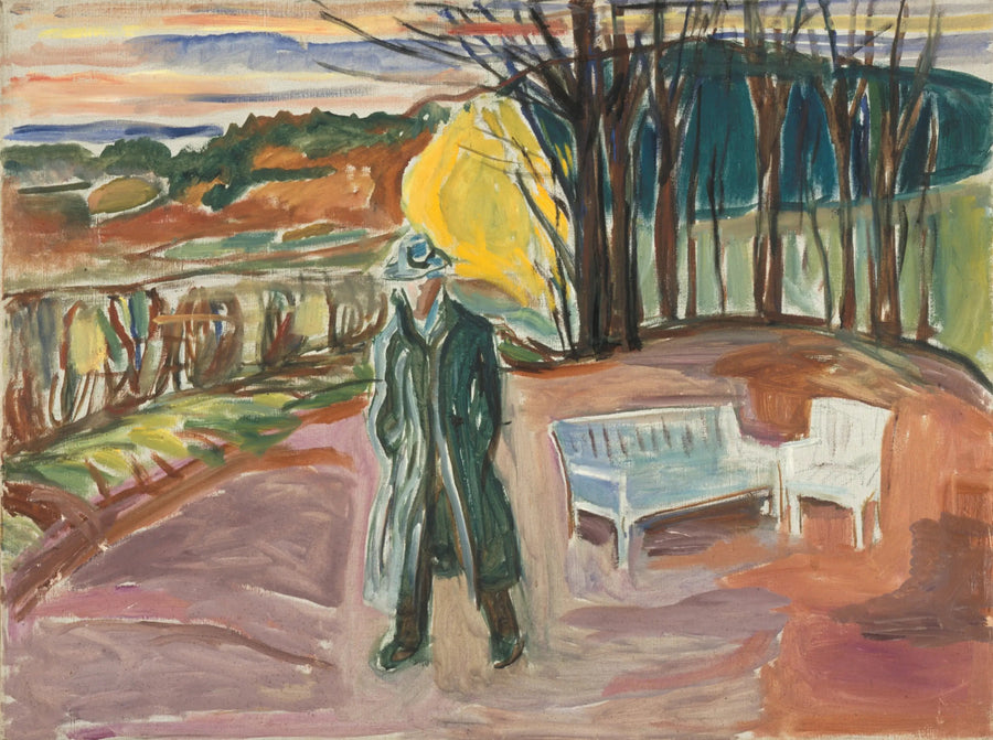 Selbstporträt neben der Laube - Edvard Munch