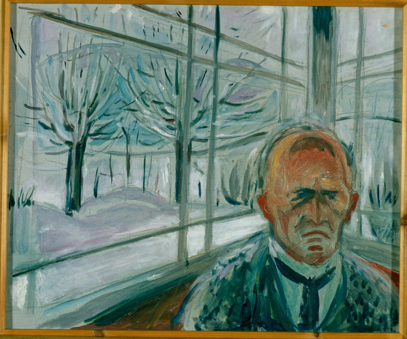 Selbstporträt auf der Veranda - Edvard Munch