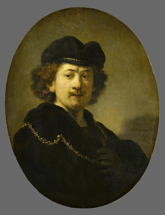 Autoportrait à la toque et à la chaîne d'or - Harmensz. van Rijn Rembrandt