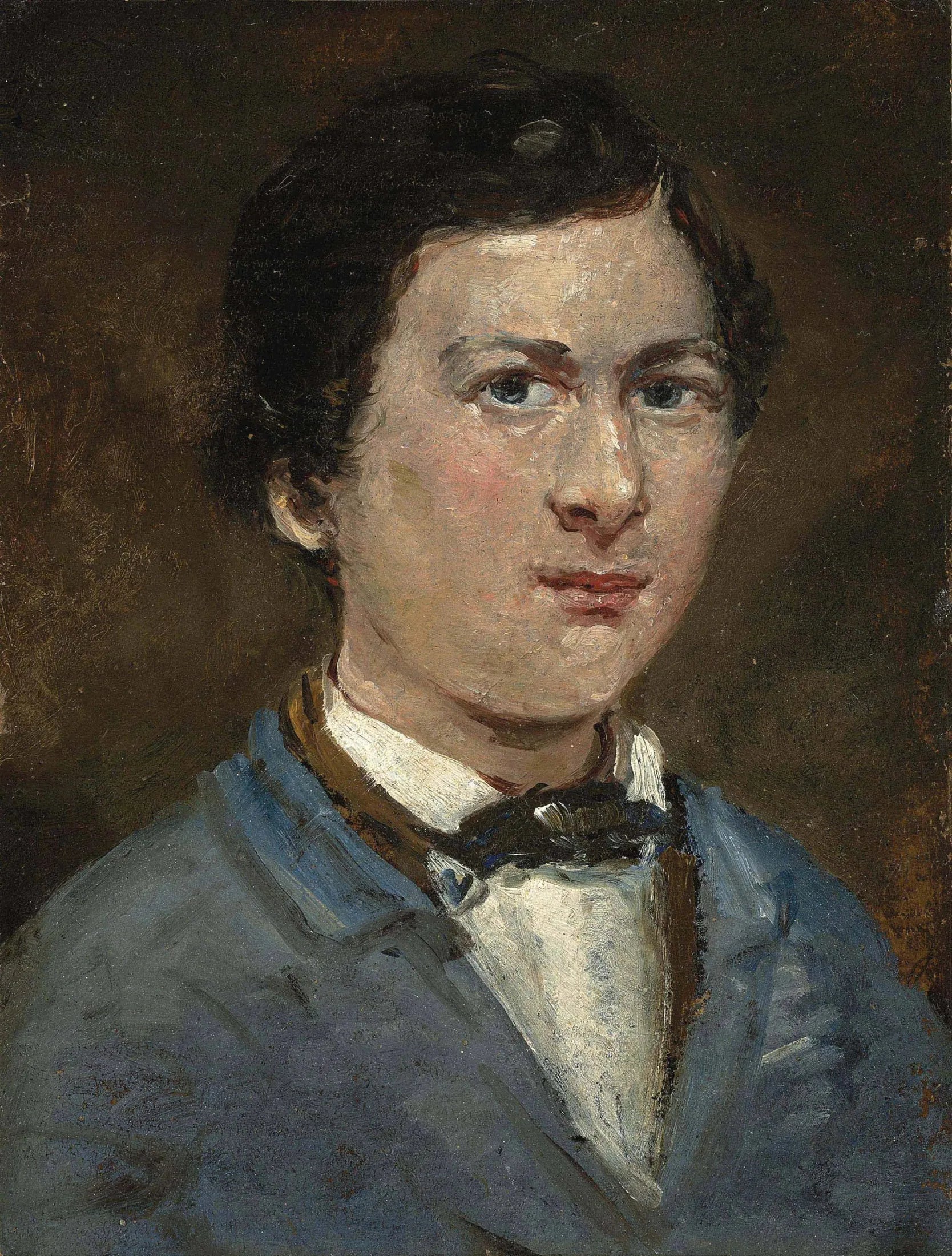 Autoportrait vers 1818-1821 - Jean-Baptiste Camille Corot image 1 tableau peint à l’huile sur toile