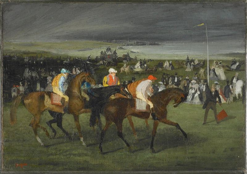 Bei den Rennen, der Start - Edgar Degas