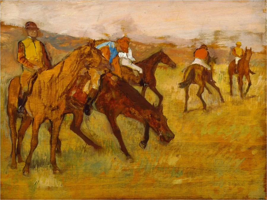Vor dem Rennen - Edgar Degas